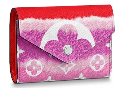 Pre-owned Louis Vuitton Women's  Victorine Wallet Lv Escale In Rouge