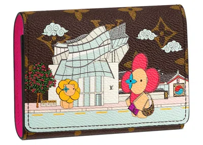 Pre-owned Louis Vuitton Women's  Victorine Wallet Vivienne Holiday In Monogram Canvas/fuchsia