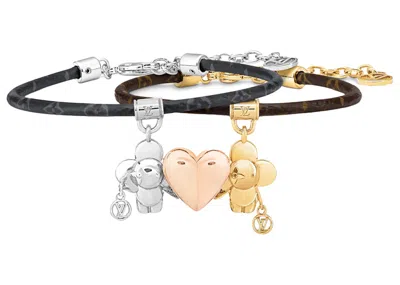 Pre-owned Louis Vuitton Women's  Vivienne Amour Bracelet Vivienne Holiday In Monogram Canvas/silver
