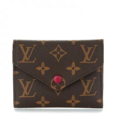 Pre-owned Louis Vuitton Women's  Wallet Victorine Monogram Fuchsia Lining