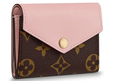 Pre-owned Louis Vuitton Women's  Wallet Zoe Monogram In Rose Ballerine