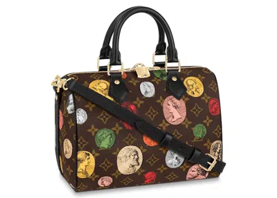 Pre-owned Louis Vuitton Women's  X Fornasetti Speedy Bandouliere 25 Monogram Cameo In Brown