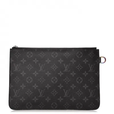 Pre-owned Louis Vuitton Women's  X Fragment Pochette Cabas Light Monogram Eclipse In Black/grey