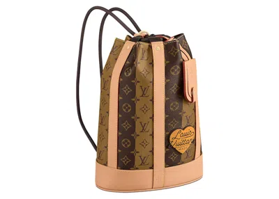 Pre-owned Louis Vuitton Women's  X Nigo Randonée Messenger Monogram Stripes In Brown