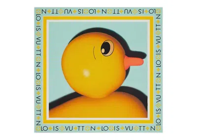 Pre-owned Louis Vuitton Women's  X Sun Yitian Animogram Duck Square 90 In Light Blue