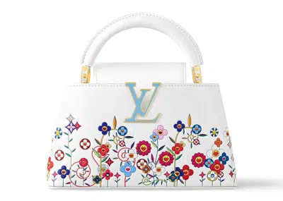 Pre-owned Louis Vuitton Women's  X Takashi Murakami Capucines Eastwest Mini In White