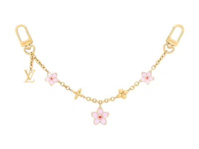 Pre-owned Louis Vuitton Women's  X Takashi Murakami Cherry Blossom Bag Chain In Gold