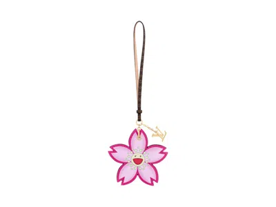 Pre-owned Louis Vuitton Women's  X Takashi Murakami Cherry Blossom Bag Charm In Pink