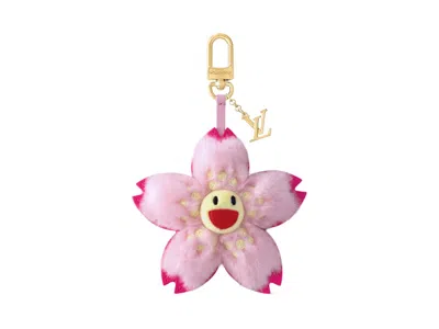 Pre-owned Louis Vuitton Women's  X Takashi Murakami Cherry Blossom Bag Charm In Pink