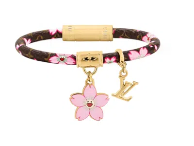 Pre-owned Louis Vuitton Women's  X Takashi Murakami Cherry Blossom Bracelet In Sakura Brown