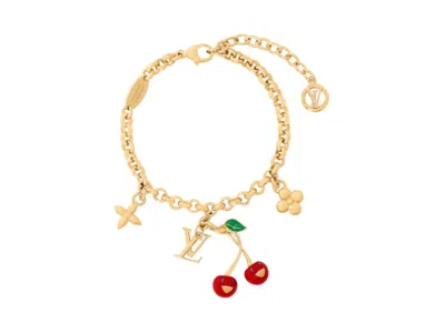 Pre-owned Louis Vuitton Women's  X Takashi Murakami Cherry Bracelet In Gold/tone Metal