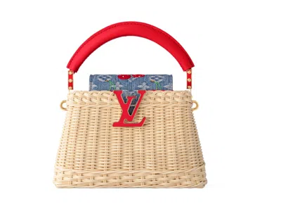 Pre-owned Louis Vuitton Women's  X Takashi Murakami Cherry Capucines Mini In Rattan