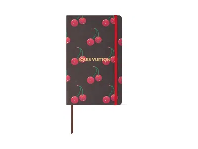 Pre-owned Louis Vuitton Women's  X Takashi Murakami Cherry Jane Notebook Mm In Brown Monogram