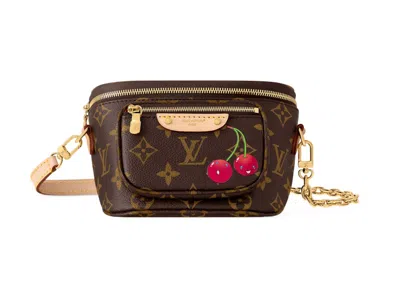 Pre-owned Louis Vuitton Women's  X Takashi Murakami Cherry Mini Bumbag In Brown Monogram