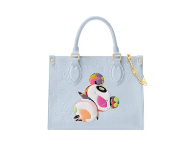 Pre-owned Louis Vuitton Women's  X Takashi Murakami Onthego Pm Chain Pm Chain In Washed Blue