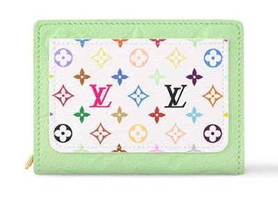 Pre-owned Louis Vuitton Women's  X Takashi Murakami Portefeuille Claire In Green Tea