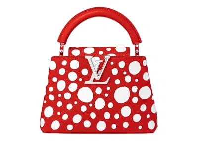 Pre-owned Louis Vuitton Women's  X Yayoi Kusama Capucines Mini In Red/white In Multi