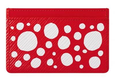 Pre-owned Louis Vuitton Women's  X Yayoi Kusama Card Holder In Red/white