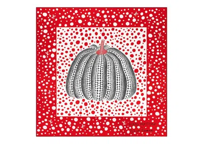 Pre-owned Louis Vuitton Women's  X Yayoi Kusama Infinity Dots Square 90 In Red/white