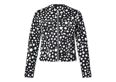 Pre-owned Louis Vuitton Women's  X Yayoi Kusama Infinity Dots Zipup Jacket In Black/white