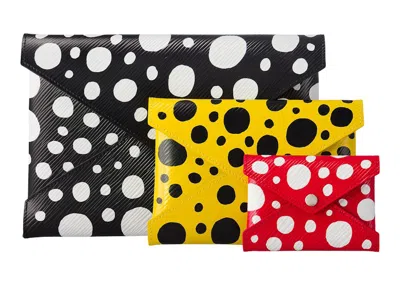 Pre-owned Louis Vuitton Women's  X Yayoi Kusama Kirigami Pochetteyellow In Black/red/white