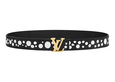 Pre-owned Louis Vuitton Women's  X Yayoi Kusama Lv Initiales 30mm Reversible Infinity Dots Belt In Black/white