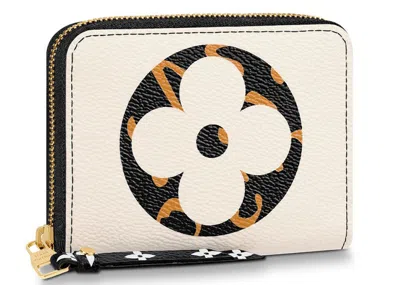 Pre-owned Louis Vuitton Women's  Zippy Coin Purse Monogram Giant Jungle In Ivory Beige