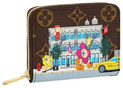 Pre-owned Louis Vuitton Women's  Zippy Coin Purse Vivienne Holiday In Monogram Canvas/pink