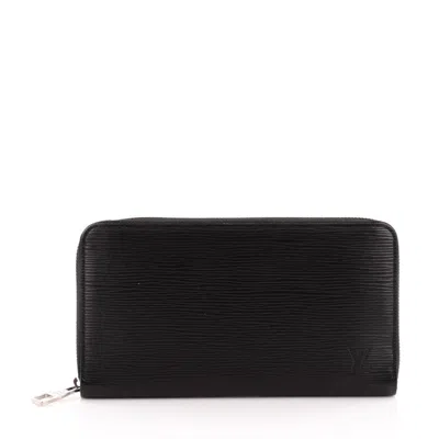 Pre-owned Louis Vuitton Women's  Zippy Organizer Epi In Black