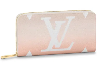 Pre-owned Louis Vuitton Women's  Zippy Wallet Gradient Pastel In Mist In Gray