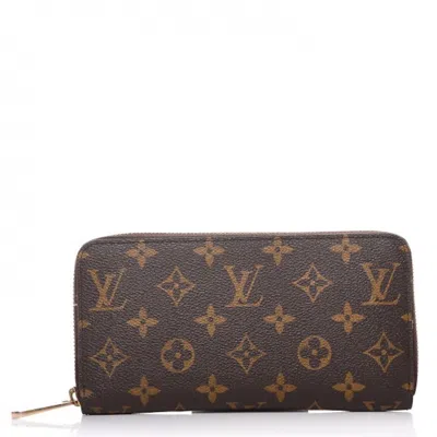 Pre-owned Louis Vuitton Women's  Zippy Wallet Monogram In Coquelicot In Orange