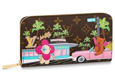 Pre-owned Louis Vuitton Women's  Zippy Wallet Monogram Vivienne In Fuchsia Pink