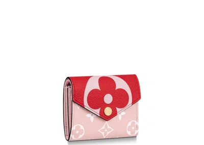 Pre-owned Louis Vuitton Women's  Zoe Wallet Monogram Giant In Red/pink