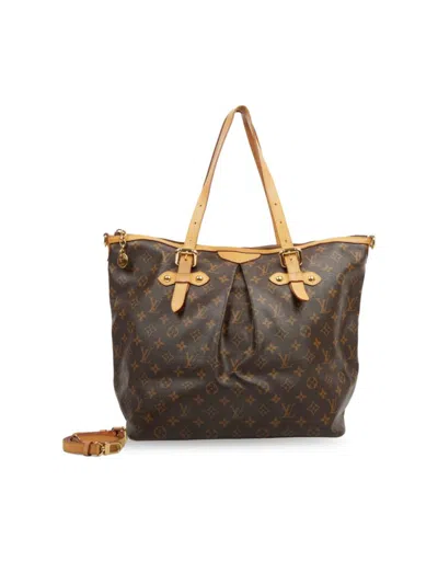 Pre-owned Louis Vuitton Women's Monogram Coated Canvas Tote In Brown