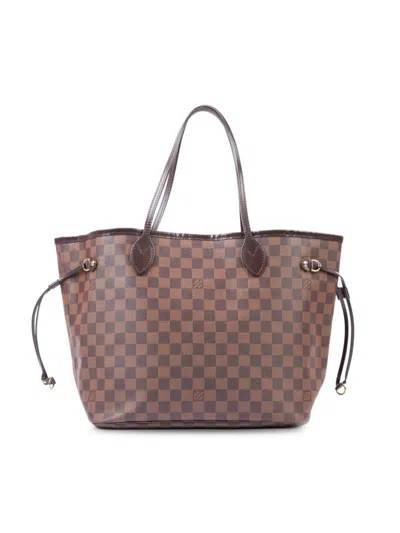 Pre-owned Louis Vuitton Women's Neverfull Cherry Mm Damier Ebene Canvas Tote In Brown