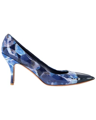 Pre-owned Louis Vuitton Women's Patent Leather Printed Pointed Cap-toe Pump (authentic  Pre-loved)