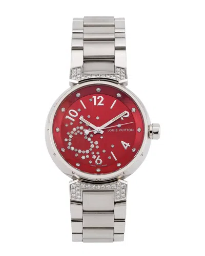 Pre-owned Louis Vuitton Women's Tambour Fiji Heart Diamond Watch