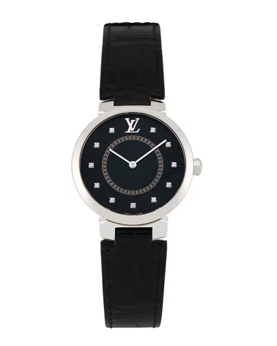 Pre-owned Louis Vuitton Women's Tambour Slim Diamond Watch, Circa 2000's (authentic Pre-  Owned)