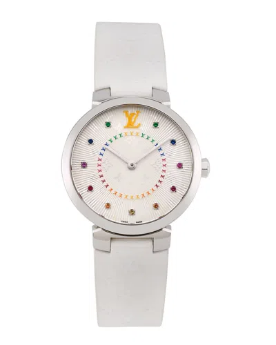 Pre-owned Louis Vuitton Women's Tambour Slim Rainbow Watch, Circa 2000's (authentic Pre-loved)