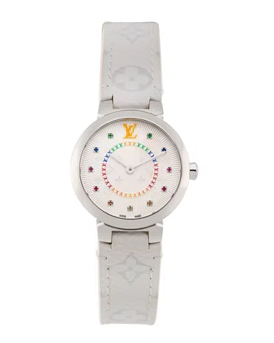 Louis Vuitton Women's Tambour Slim Watch In Silver