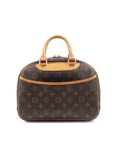 Pre-owned Louis Vuitton Women's Trouville Monogram Coated Canvas Top Handle Bag In Brown