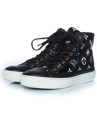 Pre-owned Louis Vuitton Women's Velvet Stellar Monogram Velvet Sneaker (authentic Pre-  Loved)