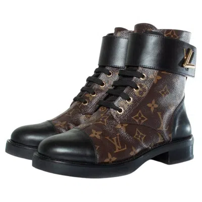 Pre-owned Louis Vuitton , Wonderland Flat Rangers In Monogram In Black