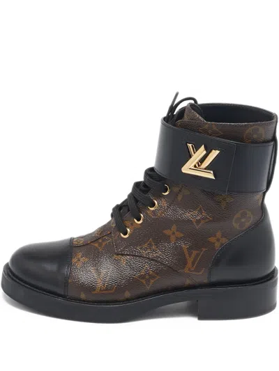 Pre-owned Louis Vuitton Wonderland Ranger Combat Boots