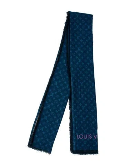 Pre-owned Louis Vuitton Wool 2018 Scarf In Blue