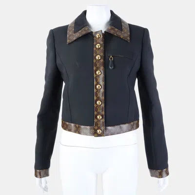 Pre-owned Louis Vuitton Wool Black/brown Jacket 38