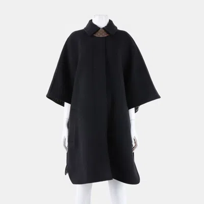Pre-owned Louis Vuitton Wool Coat In Black
