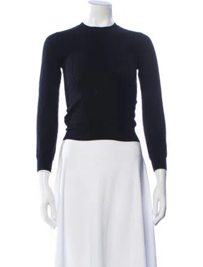 Pre-owned Louis Vuitton Wool Crew Neck Sweater In Blue