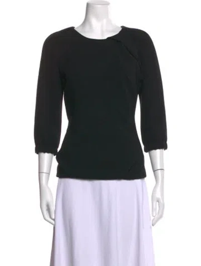 Pre-owned Louis Vuitton Wool Crew Neck Top In Black