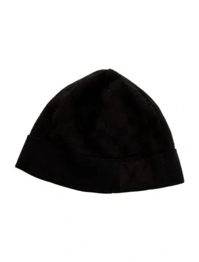 Pre-owned Louis Vuitton Wool Damier Beanie Hat In Brown